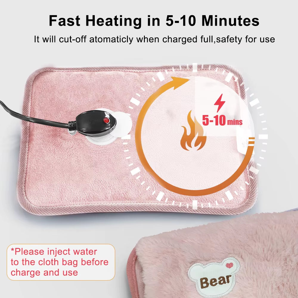 Hand Warmer Portable Hand Heater Electric Hot Water Bag Rechargeable Water Bag Hand Warmer Portable Warm Hand Stove Heater Bag